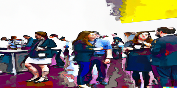 A pictorial representation of event attendees at a conference