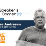 A Speaker's Corner banner image featuring Lasse Andresen, Founder & CEO, IndyKite