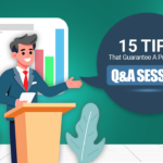 The featured image showcases an illustration of a speaker conducting a productive Q&A session