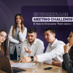 The featured image portrays a group of professionals discussing how to overcome meeting challenges.