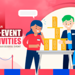 The featured image showcases illustrations of people trying to figure out how pre-event activities can execute a successful event