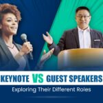 In this image, we mention the headline as 'Keynote Speaker vs Guest Speaker' , as we talk about their differences in detail through the respective article.