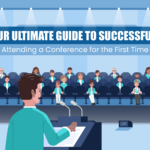 The featured image showcases a caricature of a professional speaker speaking before an audience that's attending a conference for the first time