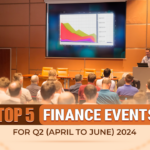 The featured image showcases a finance event underway